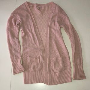 xs mossimo supply co pink cardigan